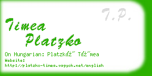 timea platzko business card